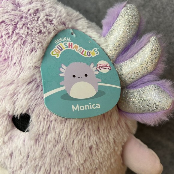 Squishmallow 12" Monica Axolotl Soft Purple FuzzAmallow Sea Life Plush Fuzzy - Picture 5 of 11